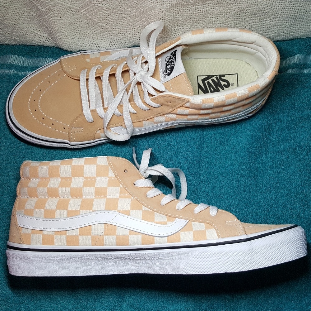 Vans Sk-8 Mid Suede Checkerboard Reissue Shoes New